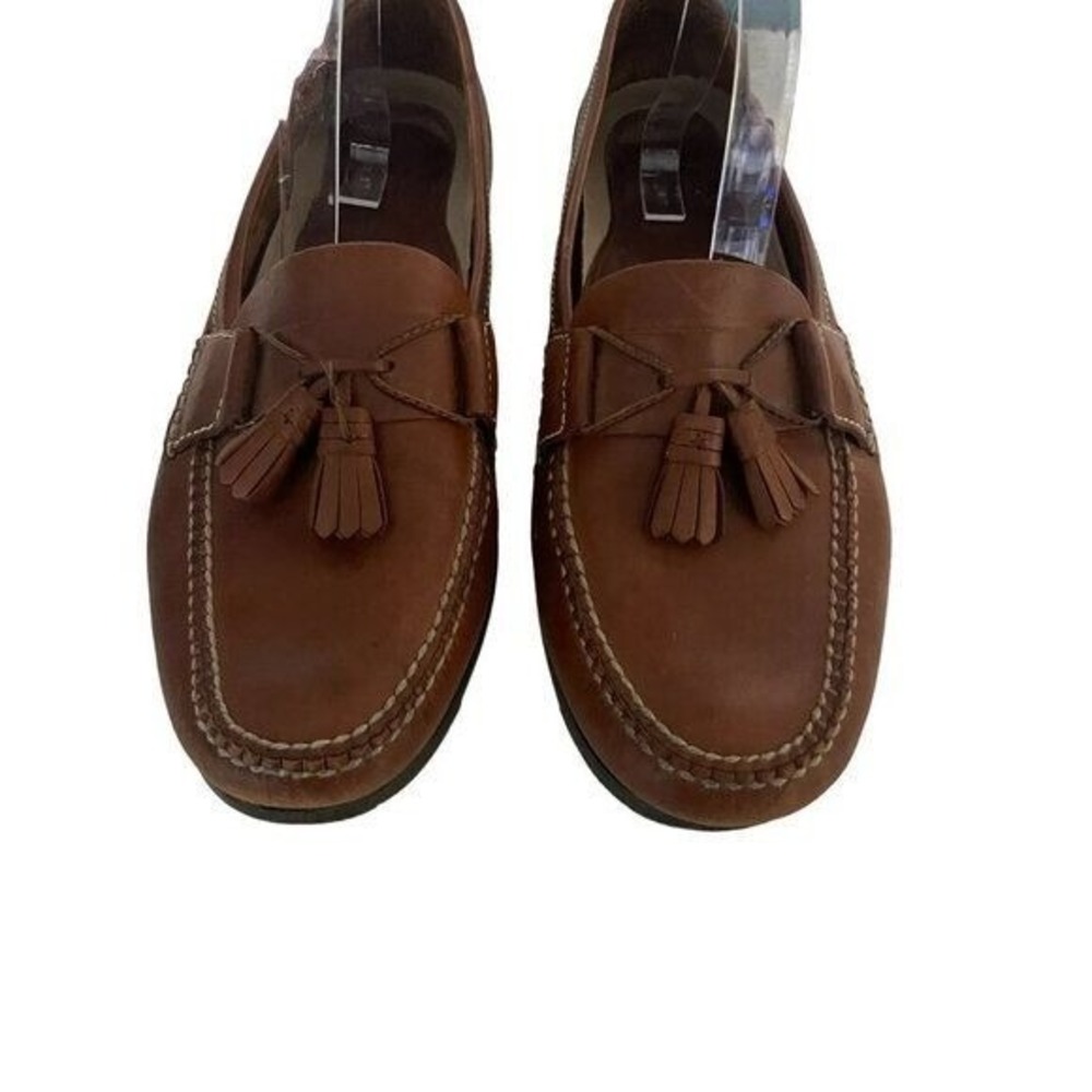 SAKS Fifth Avenue Men's Loafer Suede Leather Tassel Brown Size 10 - Picture 2 of 13